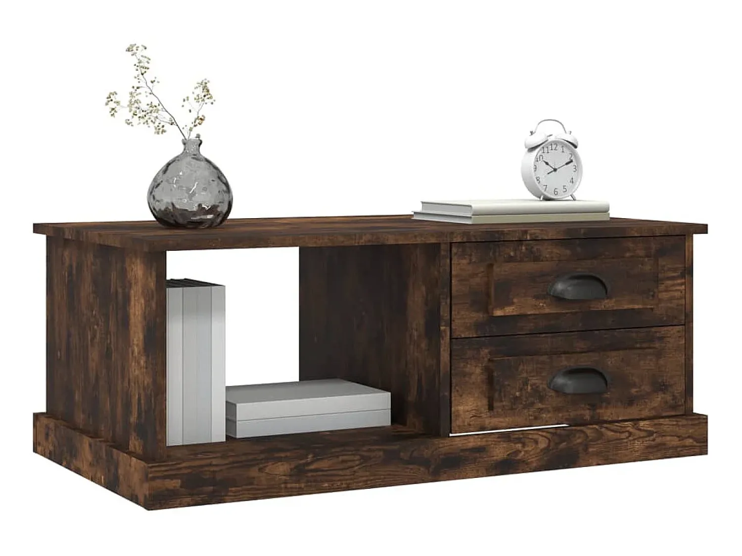 Mesa De Centro* Mesa de centro 90x50x35 cm derivados madeira carvalho fumado PT880925 Castanho