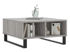 New Mesa de centro 60x60x30 cm derivados de madeira sonoma PT845754 Cinzento