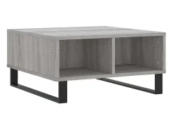 New Mesa de centro 60x60x30 cm derivados de madeira sonoma PT845754 Cinzento