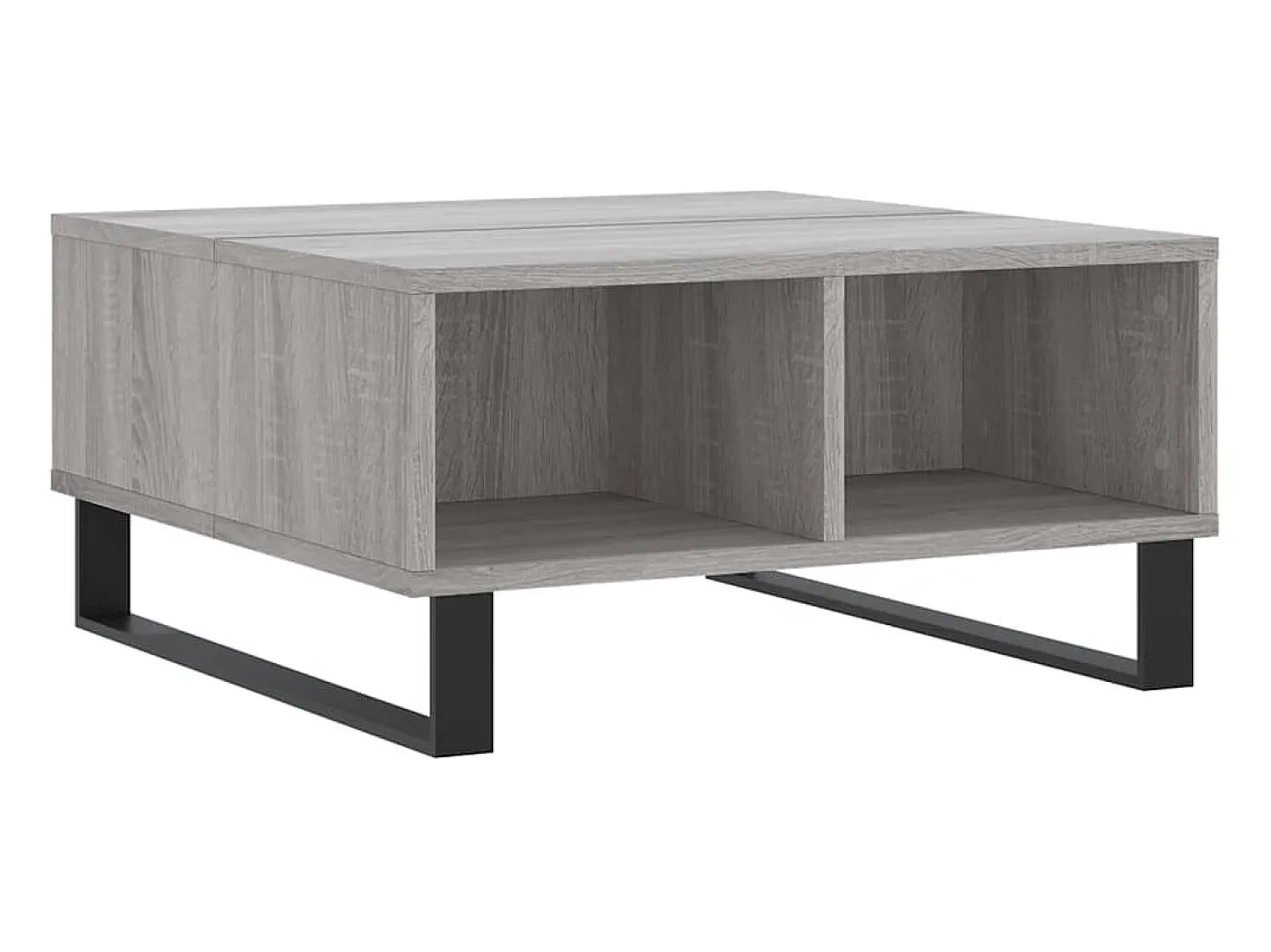 New Mesa de centro 60x60x30 cm derivados de madeira sonoma PT845754 Cinzento