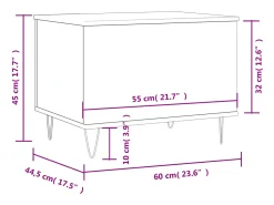 Online vidaxl Mesa de centro 60x44,5x45 cm derivados de madeira Branco