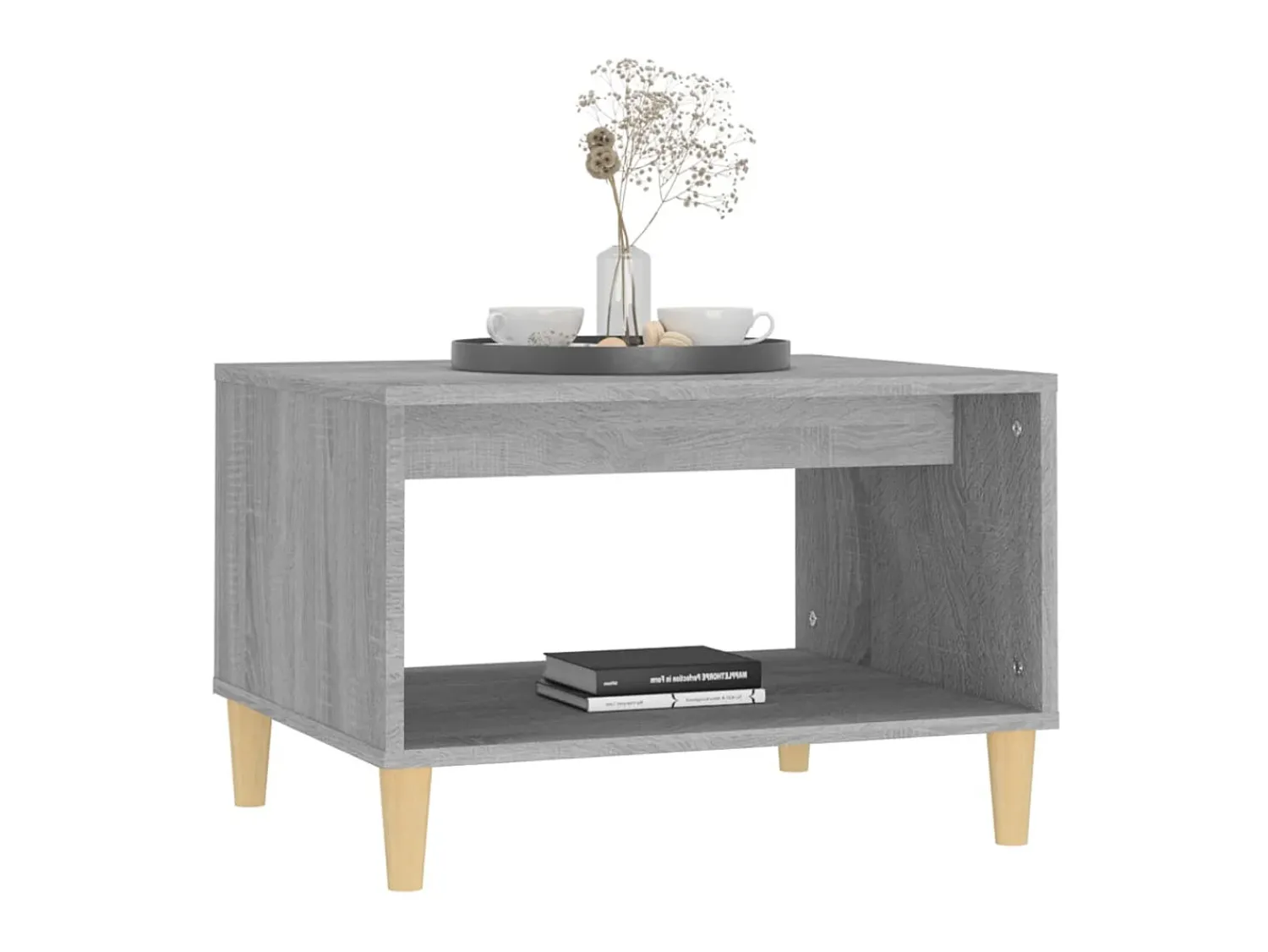 Discount Mesa de centro 60x50x40 cm derivados de madeira sonoma PT788304 Cinzento