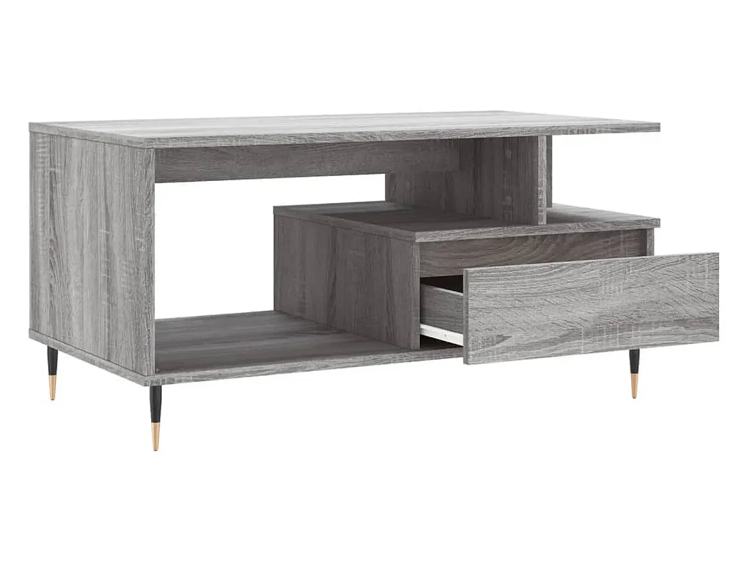 vidaxl Mesa de centro 90x49x45 cm derivados de madeira sonoma Cinzento