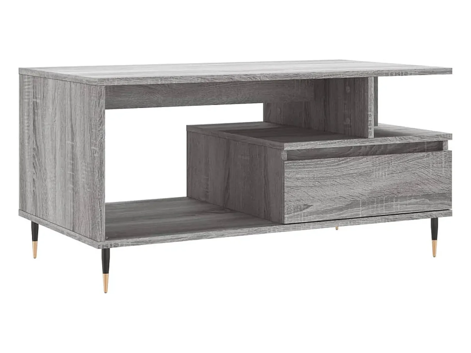 vidaxl Mesa de centro 90x49x45 cm derivados de madeira sonoma Cinzento