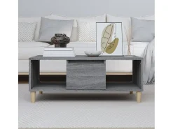 Mesa De Centro| Mesa de centro 90x50x36,5 cm derivados madeira sonoma PT834495 Cinzento