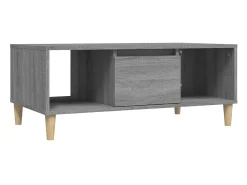 Mesa De Centro| Mesa de centro 90x50x36,5 cm derivados madeira sonoma PT834495 Cinzento