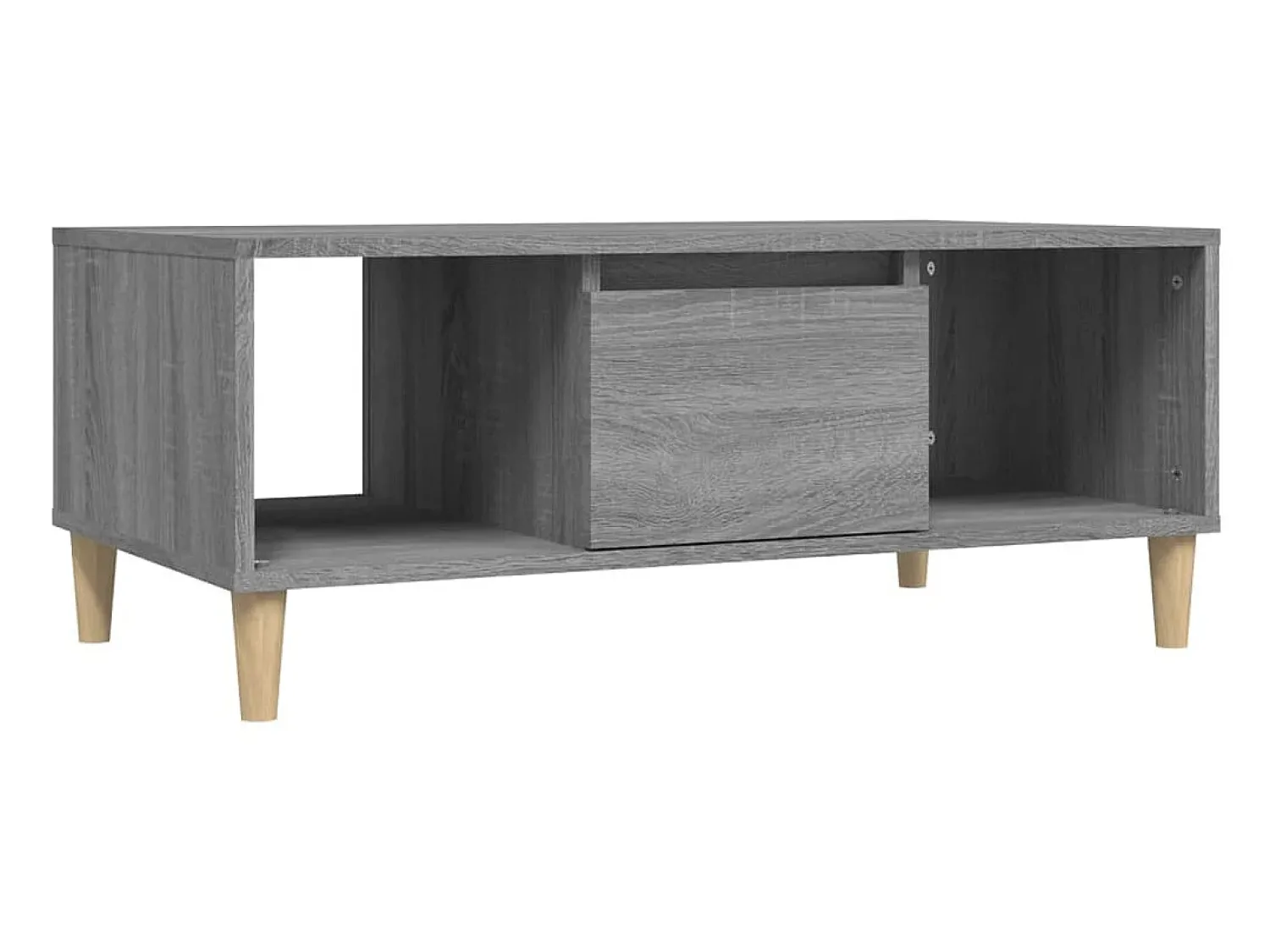 Mesa De Centro| Mesa de centro 90x50x36,5 cm derivados madeira sonoma PT834495 Cinzento