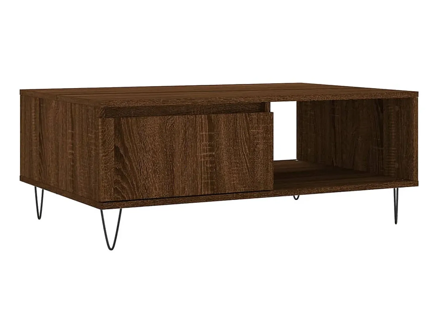 Discount Mesa de centro 90x60x35 cm derivados madeira carvalho PT362217 Castanho