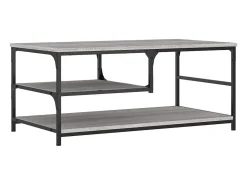 Outlet Mesa de centro 90x49x40 cm derivados de madeira sonoma PT646169 Cinzento