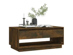 Mesa De Centro|vidaxl Mesa de centro 102,5x55x44 cm derivados madeira carvalho fumado Natural claro