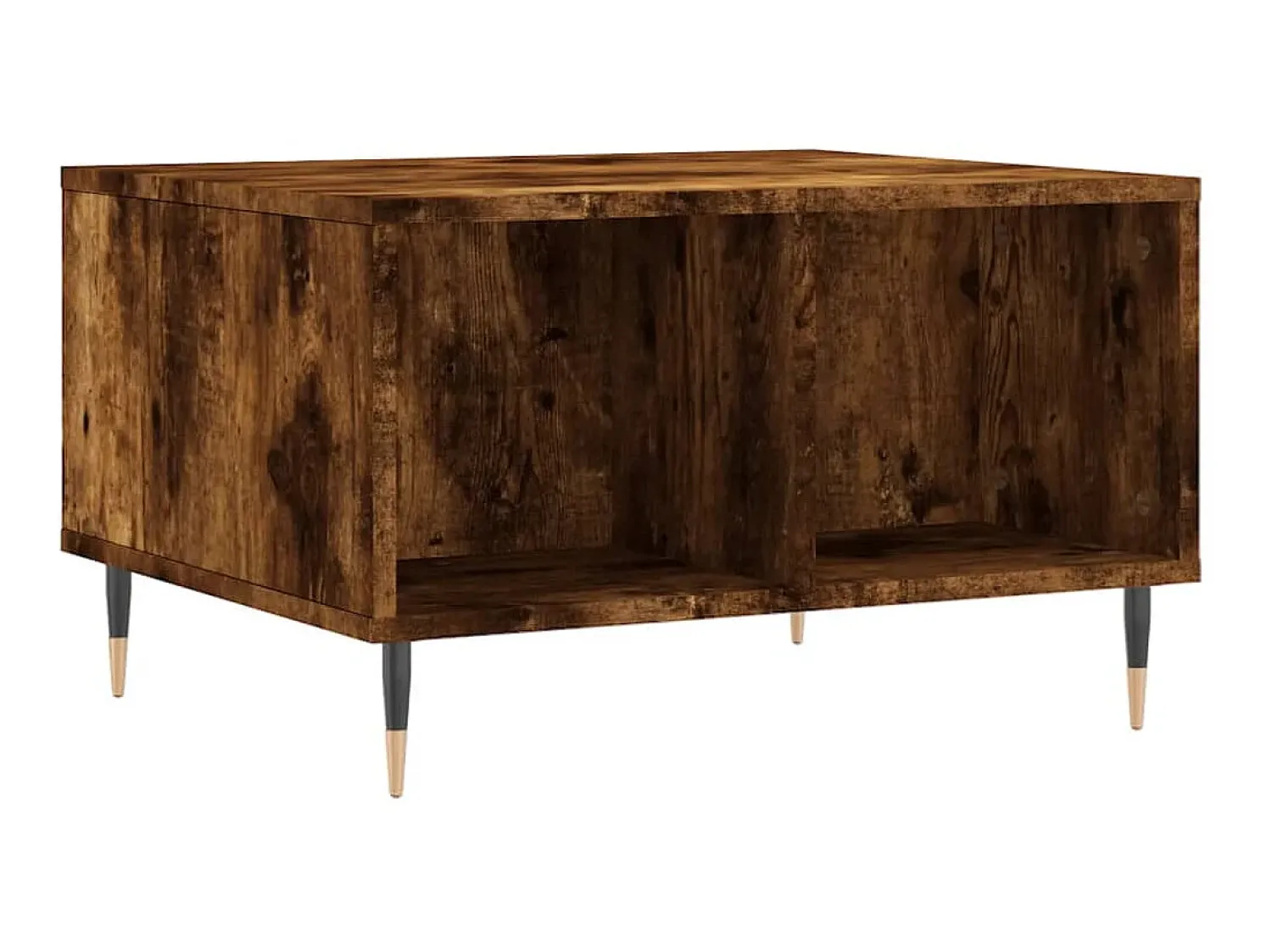 Mesa de centro 60x50x36,5 cm derivados madeira carvalho fumado PT478505^ Mesa De Centro