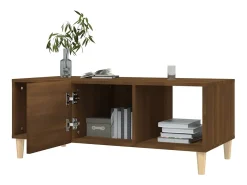 Mesa De Centro|vidaxl Mesa de centro 102x50x40 cm derivados madeira carvalho castanho Natural claro