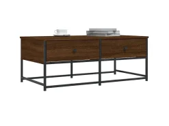 Mesa De Centro| Mesa de centro 100x51x40 cm derivados madeira carvalho PT524412 Castanho