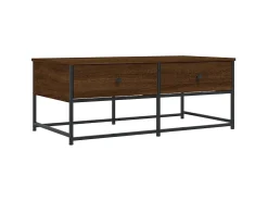 Mesa De Centro| Mesa de centro 100x51x40 cm derivados madeira carvalho PT524412 Castanho
