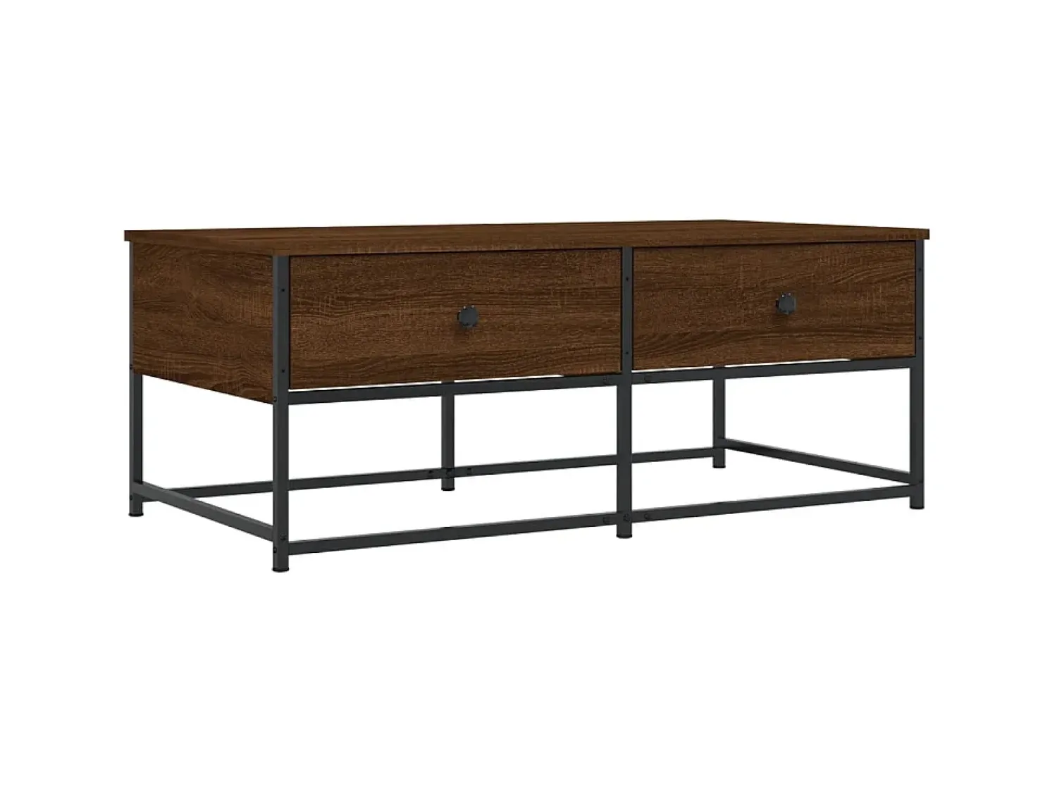 Mesa De Centro| Mesa de centro 100x51x40 cm derivados madeira carvalho PT524412 Castanho