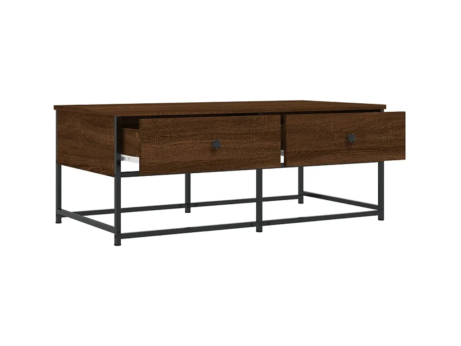 Mesa De Centro| Mesa de centro 100x51x40 cm derivados madeira carvalho PT524412 Castanho