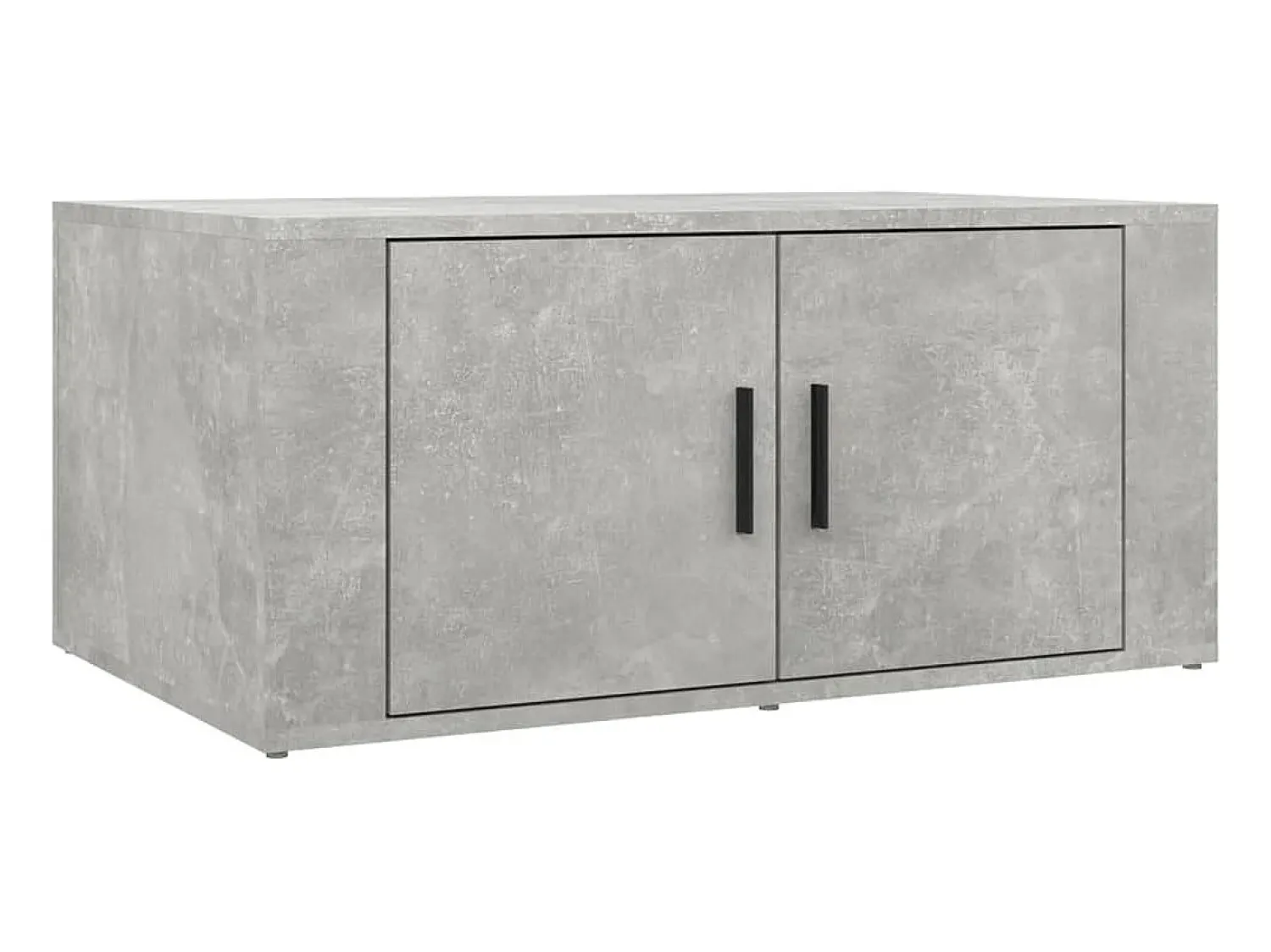 Mesa De Apoio| Mesa de centro 80x50x36 cm derivados madeira cimento PT782063 Cinzento