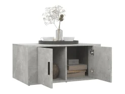 Mesa De Apoio| Mesa de centro 80x50x36 cm derivados madeira cimento PT782063 Cinzento