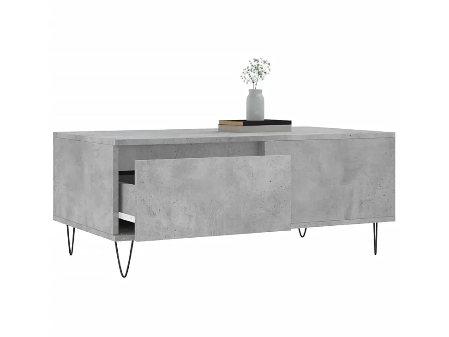 Mesa de centro 90x50x36,5 cm derivados madeira cimento PT405825^ Mesa De Centro