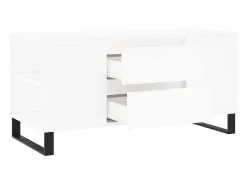 vidaxl Mesa de centro 102x44,5x50 cm derivados de madeira Branco