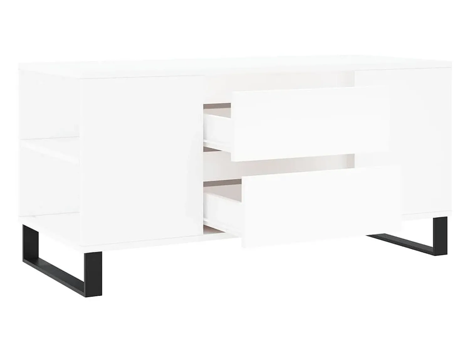 vidaxl Mesa de centro 102x44,5x50 cm derivados de madeira Branco