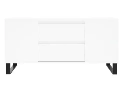 vidaxl Mesa de centro 102x44,5x50 cm derivados de madeira Branco