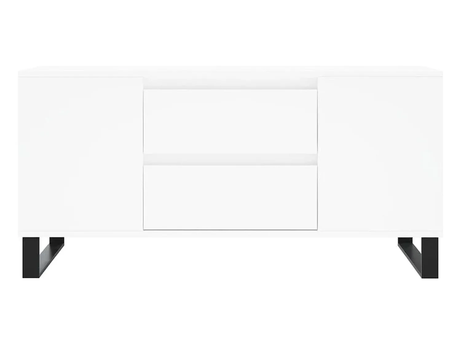 vidaxl Mesa de centro 102x44,5x50 cm derivados de madeira Branco