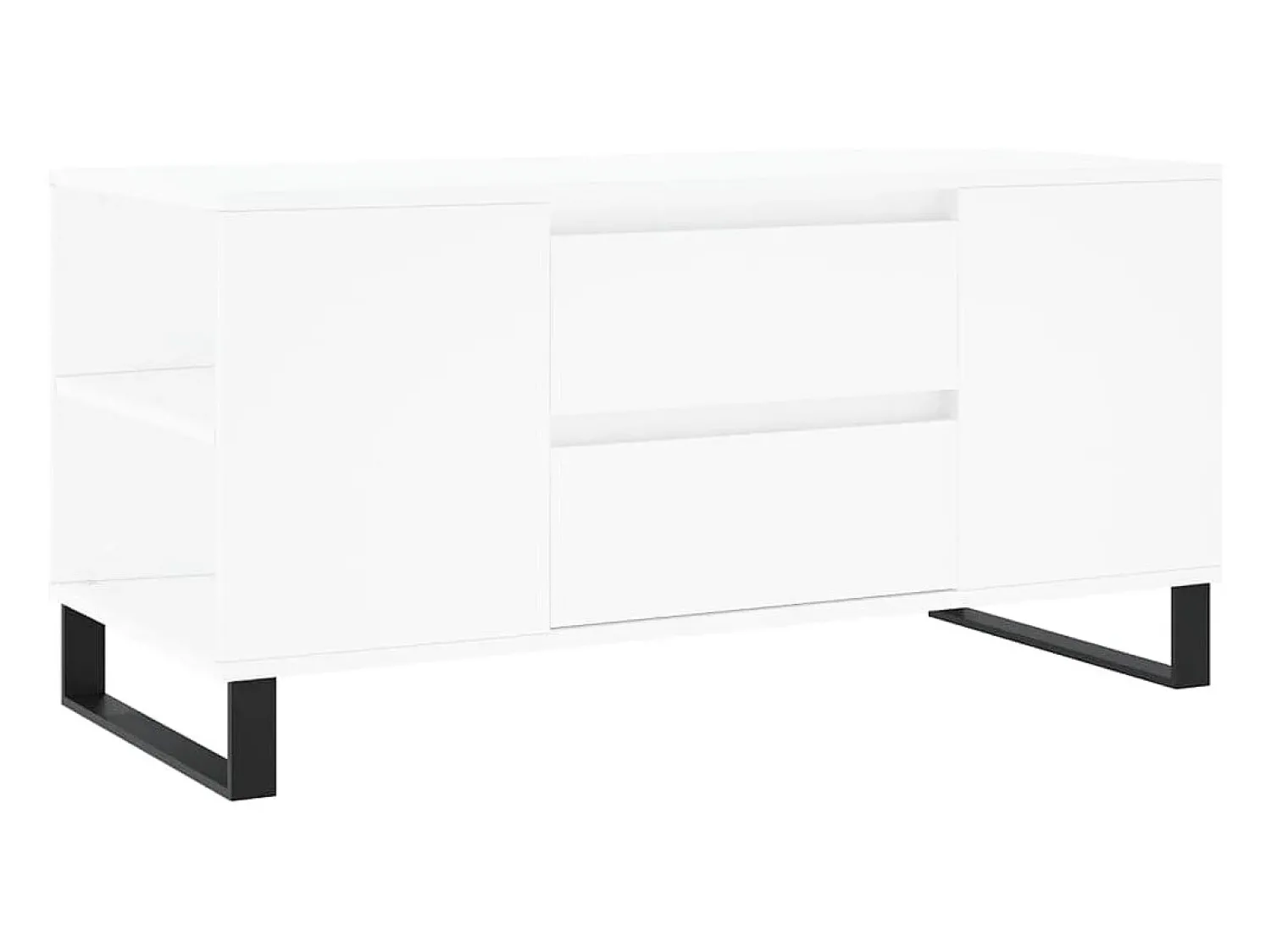 vidaxl Mesa de centro 102x44,5x50 cm derivados de madeira Branco