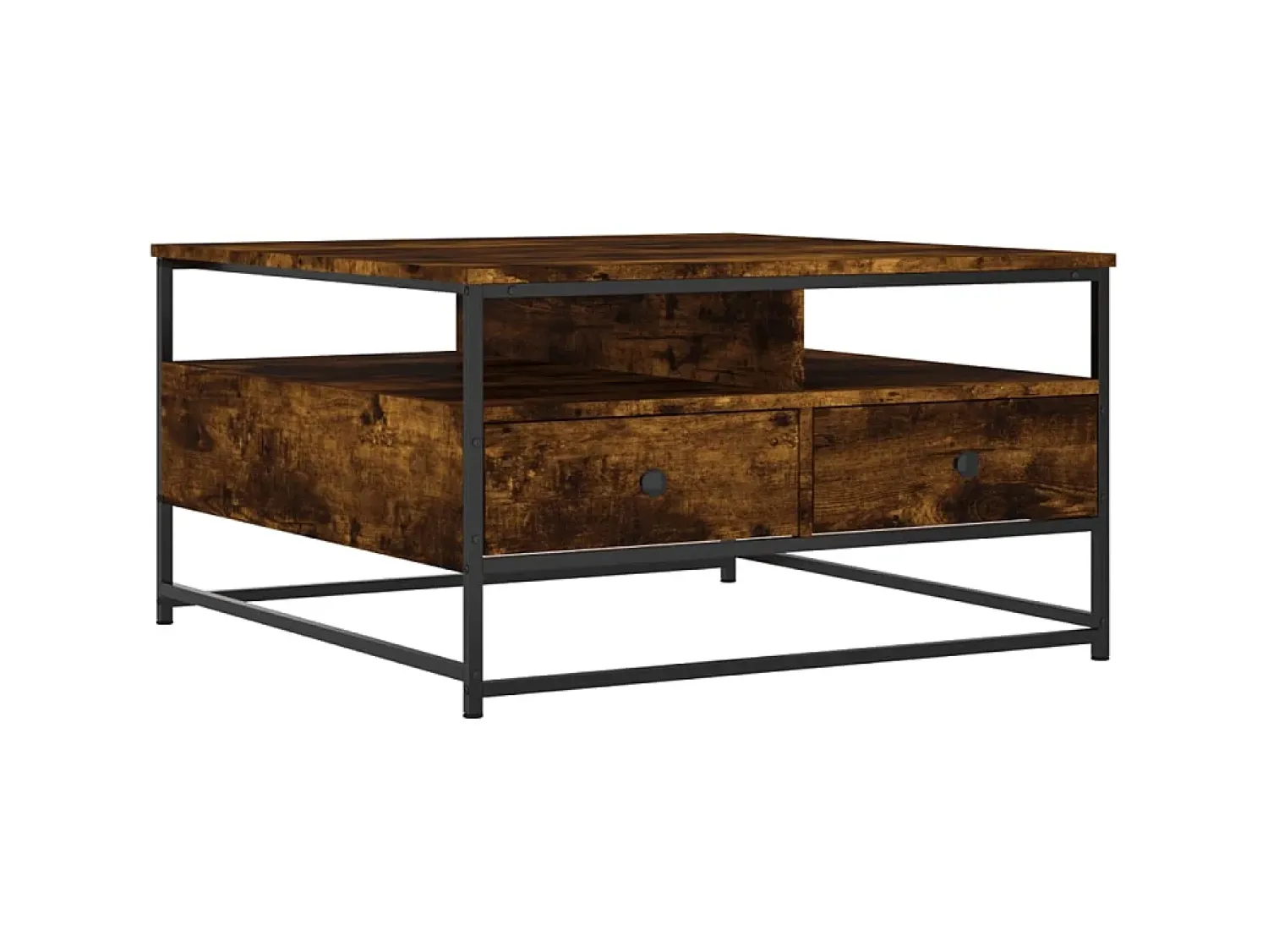 Online Mesa de centro 80x80x45 cm derivados de madeira carvalho fumado PT461778 Castanho
