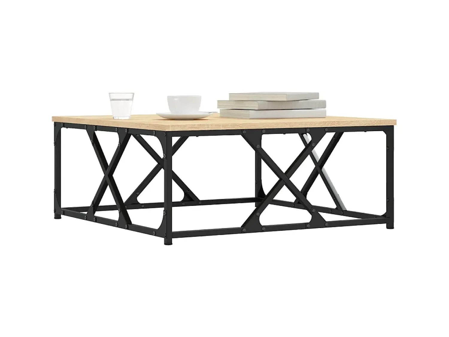 Mesa de centro 70x70x30 cm derivados de madeira carvalho sonoma PT928324^ Mesa De Centro