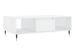 Discount Mesa de centro 104x60x35 cm derivados madeira brilhante PT299325 Branco