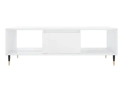 Discount Mesa de centro 104x60x35 cm derivados madeira brilhante PT299325 Branco