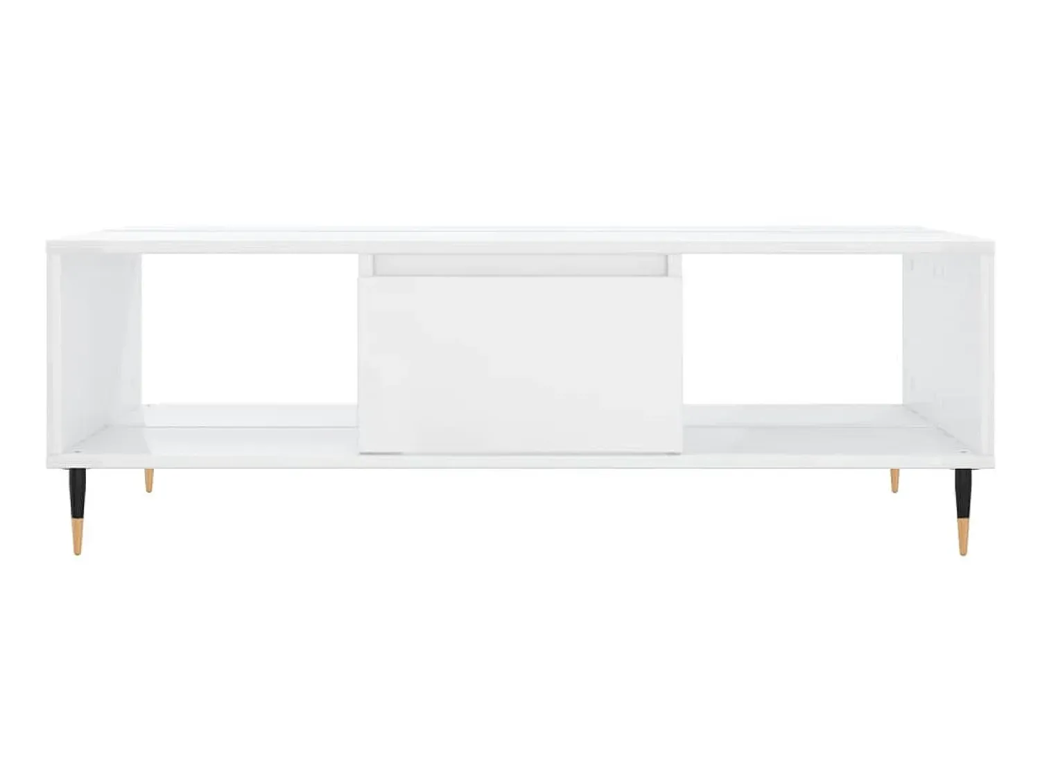 Discount Mesa de centro 104x60x35 cm derivados madeira brilhante PT299325 Branco