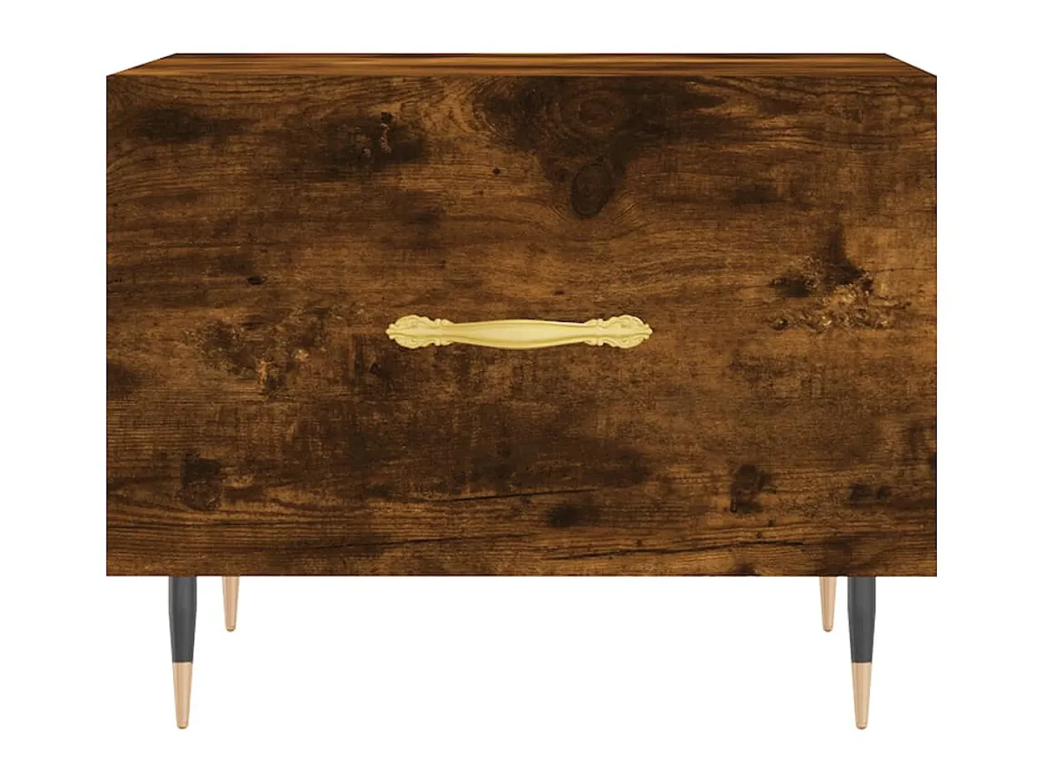 Mesa De Centro* Mesa de centro 50x50x40 cm derivados de madeira carvalho fumado PT779433 Castanho