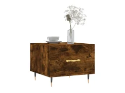 Mesa De Centro* Mesa de centro 50x50x40 cm derivados de madeira carvalho fumado PT779433 Castanho