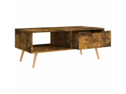 Mesa de centro 100x49,5x43 cm derivados madeira carvalho fumado PT520791^ Mesa De Centro