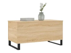 Mesa De Centro|vidaxl Mesa de centro 90x44,5x45 cm derivados madeira carvalho sonoma Natural claro