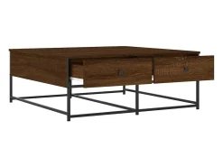 Mesa De Centro|vidaxl Mesa de centro 100x99x40 cm derivados madeira carvalho castanho Natural claro