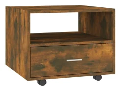 Mesa De Centro|vidaxl Mesa de centro 55x55x40 cm derivados de madeira carvalho fumado Natural claro