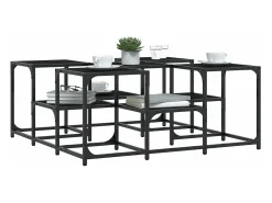 Mesa De Centro*vidaxl Mesa de centro 91x91x40 cm derivados de madeira Preto