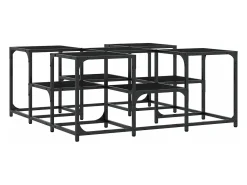Mesa De Centro*vidaxl Mesa de centro 91x91x40 cm derivados de madeira Preto