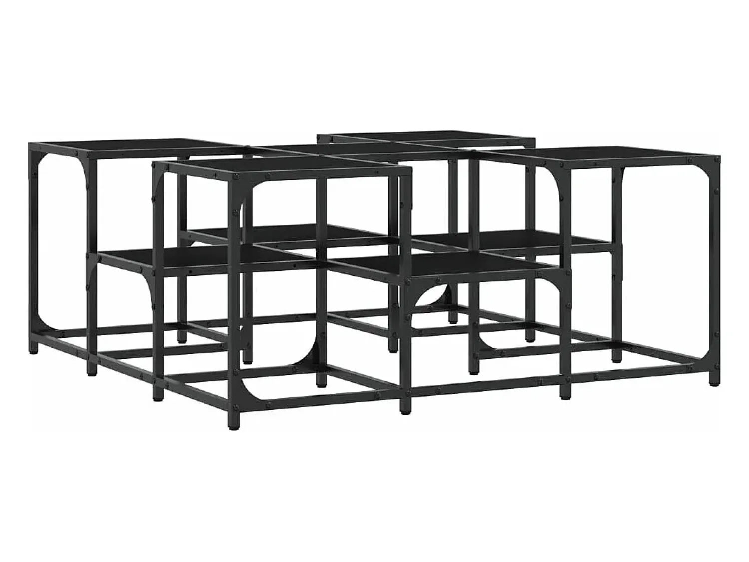 Mesa De Centro*vidaxl Mesa de centro 91x91x40 cm derivados de madeira Preto