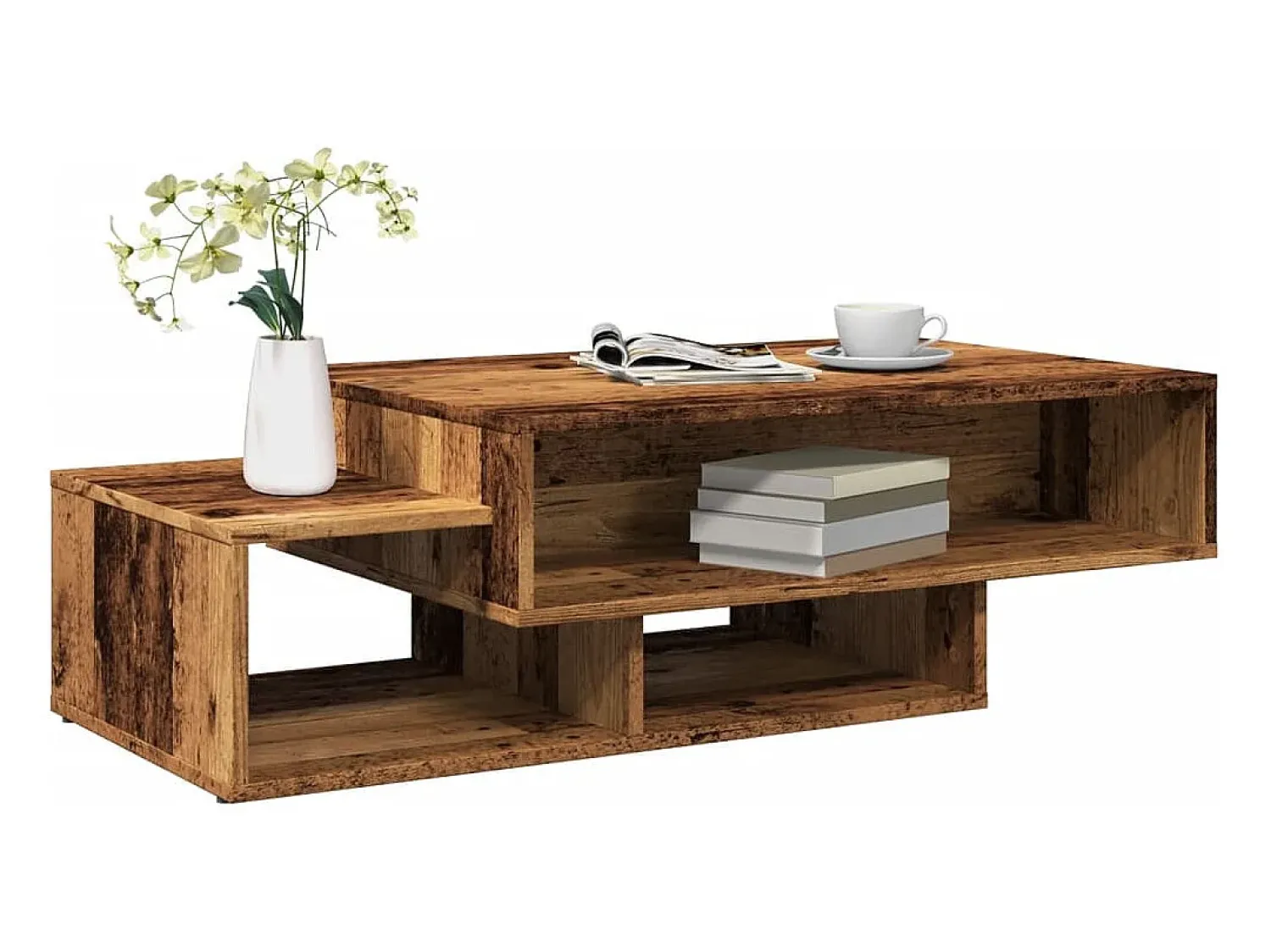 Outlet vidaxl Mesa de centro 105x55x32 cm deriv. de madeira madeira velha Natural claro