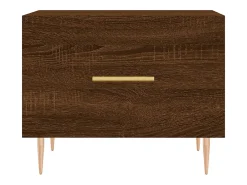 Best vidaxl Mesa de centro 50x50x40 cm derivados madeira carvalho castanho Natural claro