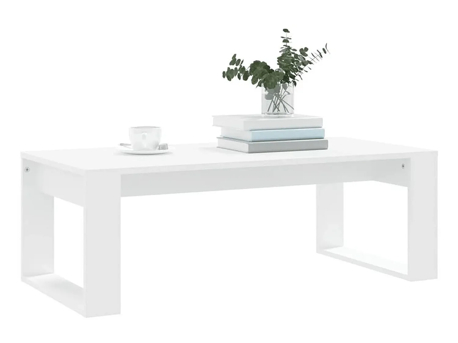 Hot Mesa de centro 102x50x35 cm derivados de madeira PT465276 Branco