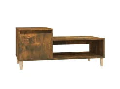 Mesa de centro 100x50x45 cm derivados madeira carvalho fumado PT328311^ Mesa De Centro