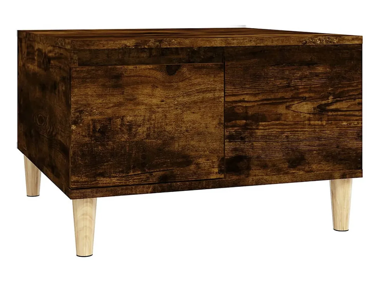 Mesa de centro 55x55x36,5 cm derivados madeira carvalho fumado PT983008^ Mesa De Centro