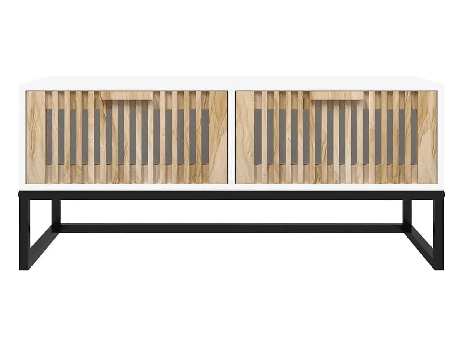 Mesa De Centro|vidaxl Mesa de centro 80x40x35 cm derivados de madeira/ferro Branco