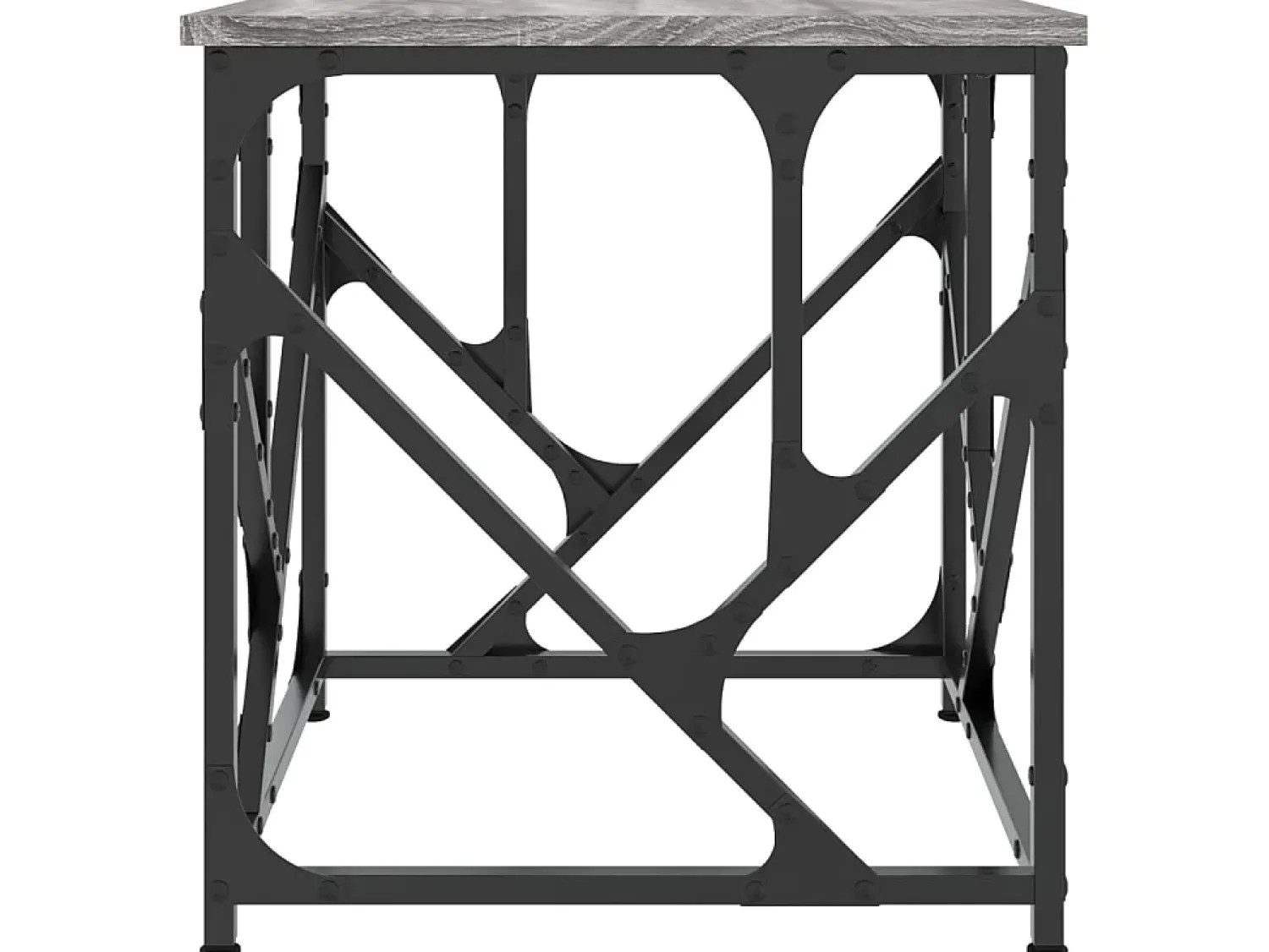 Outlet Mesa de centro 45x45x47,5 cm derivados de madeira cinza sonoma PT441928 Cinzento