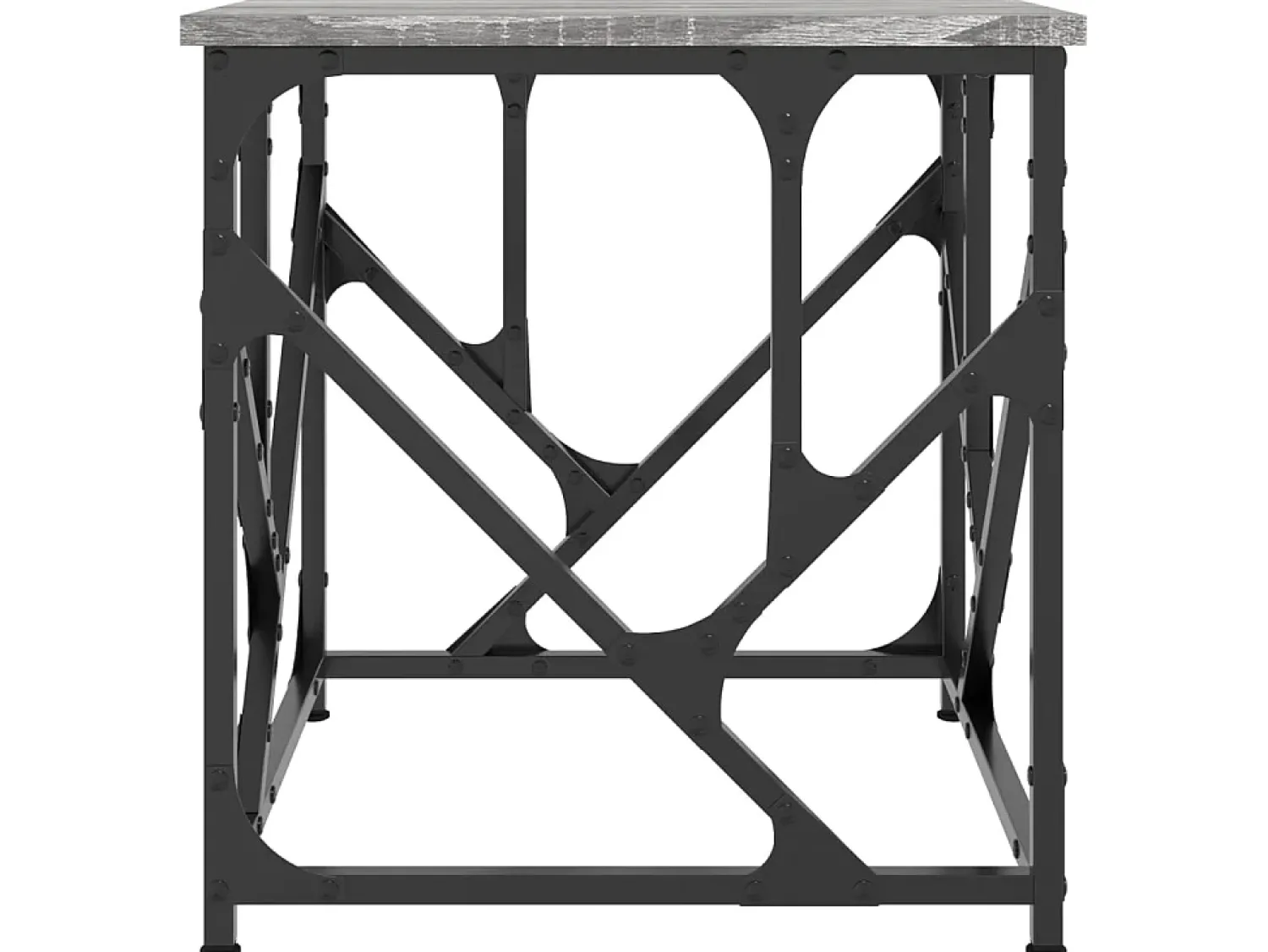 Outlet Mesa de centro 45x45x47,5 cm derivados de madeira cinza sonoma PT441928 Cinzento